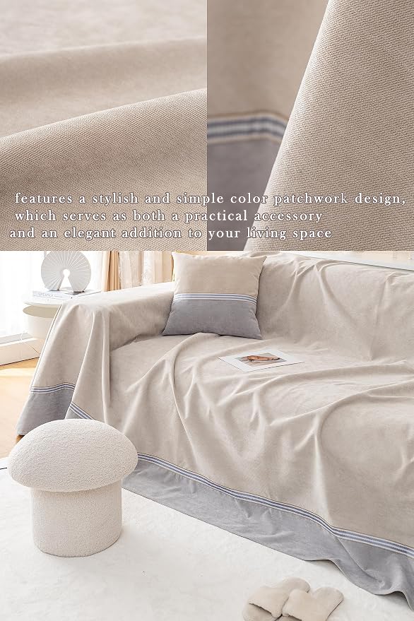 Waterproof & Anti-Slip Sofa Cover - Cat & Dog Claw-Resistant Furniture Protector, Stylish Scratchproof Couch Cover for Pets, Universal Fit Most Couche(XLarge,78"X118") - Image 2