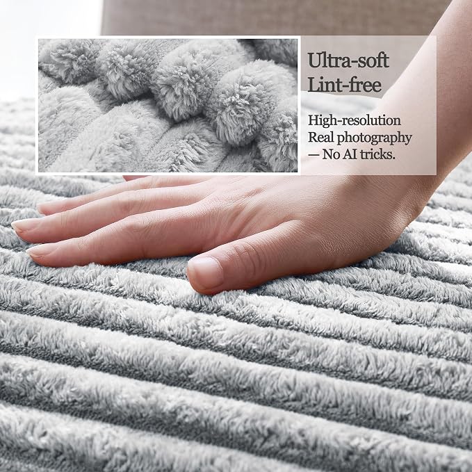 Dual Non-Slip Couch Cover for Dogs Waterproof, Fuzzy Soft Pet Couch Covers for Sofa 3 Cushion, Pet Friendly Soft Dog Bed Covers Sofa Cover Washable (Seagull Gray, 33" x 85" 1 Pack) - Image 5