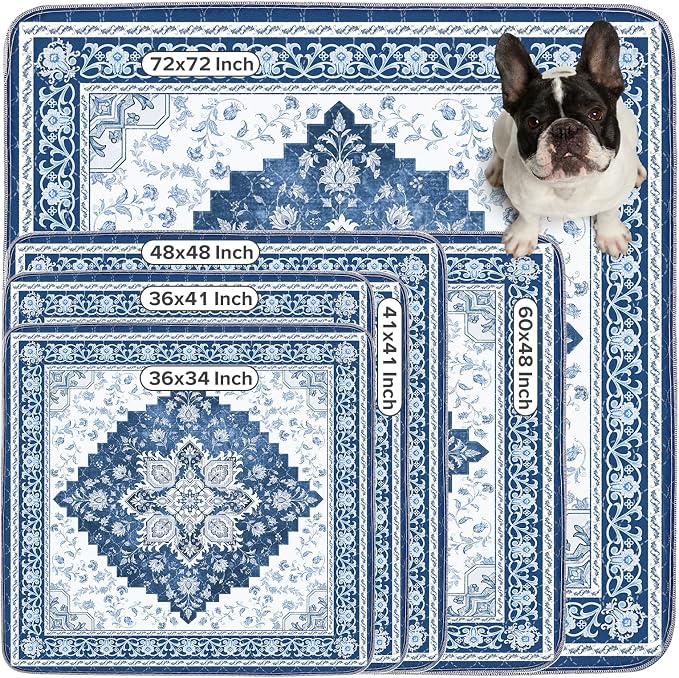 INVENHO 2PACK Washable Pee Pads for Dogs 60"x48" Reusable Dog Pads Extra Large Upgrade Non-Slip Dog Pee Pads Heavy Absorbency Puppy Pee Pads Quick Dry Whelping Pads/Waterproof Puppy Training Pad - Image 7