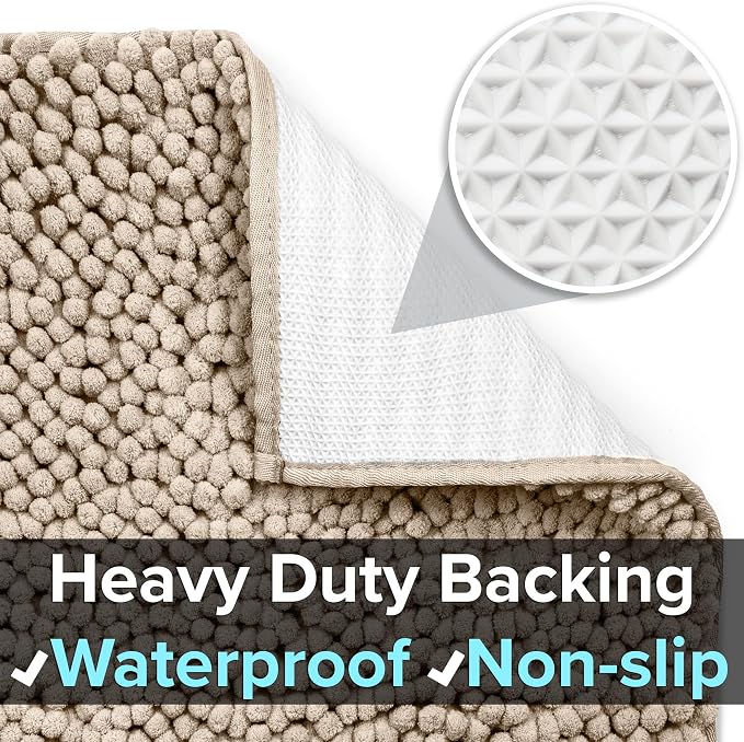 CatGuru Cat Litter Mat, Medium, Extra Large, XXL, Waterproof Litter Box Mat, Non Slip Kitty Litter Mat, Machine Washable Litter Trapping Mat, Soft Litter Tray, Cat Stuff (Medium, Sand/Heavy-Duty) - Image 3