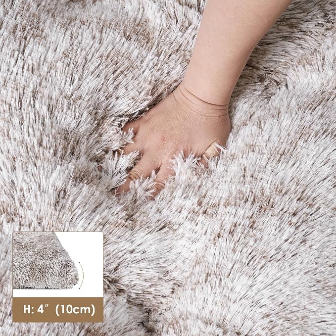 EHEYCIGA Fluffy Dog Crate Bed, Plush XX Large Dog Pillow, Brown | Xlarge Calming Anti Anxiety Plush Faux Fur Mat for Large size dogs, Washable Soft Warm Dog Pad with Non-Slip Bottom - Image 3