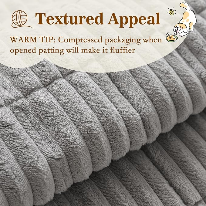 MYSKY HOME Couch Covers for 3 Cushion Sofa Pet Friendly, Couch Cover for Dogs, Sofa Covers for Pets Washable, Soft Non-Slip Sofa Slipcovers Furniture Protector Covers, Light Grey, 27.6" x 70.9" - Image 2