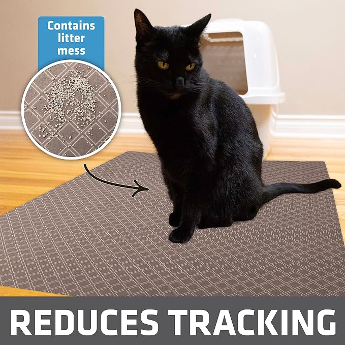 Drymate Cat Litter Box Mat, Litter Trapping Mat, Taupe, 29x36 XL | Waterproof, Urine-Proof, Absorbent, Machine Washable, Soft on Paws, Contains Mess, Protects Floors, Kitten Supplies, USA Made - Image 2