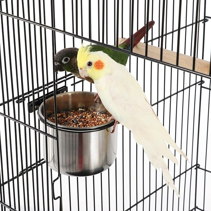 Yaheetech 57" Open Top Bird Cage with Detachable Rolling Stand & Storage Shelf, Parrot Cage for Cockatiels, Quaker, Conures, Caique & Small to Medium Parrots - Image 8