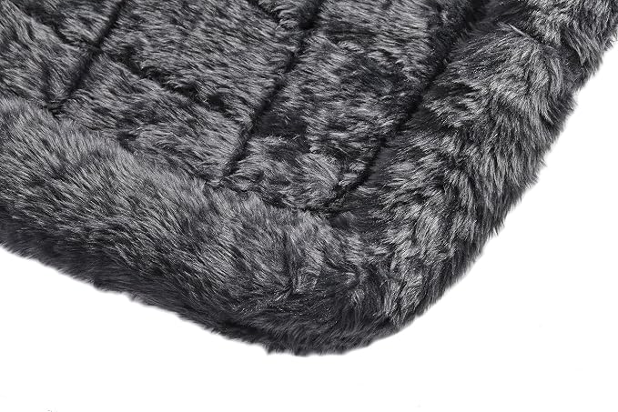 MidWest Homes for Pets QuietTime Dog Bed - Gray Faux Fur Bolster, Ultra-Soft and Machine Washable, Fits 42-Inch Crates and Carriers, for Large Breed Dogs - Image 5