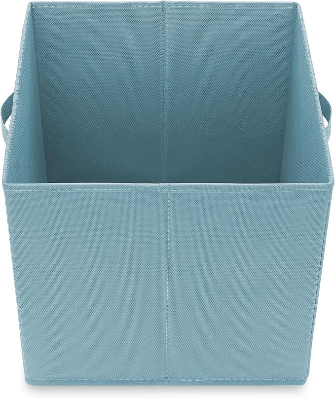 Casafield Set of 12 Collapsible Fabric Cube Storage Bins, Baby Blue - 13" Foldable Cloth Baskets for Shelves, Cubby Organizers & More - Image 4