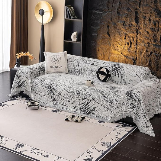 ROOMLIFE Couch Cover Boho Sofa Covers for 3 Cushion Couch Washable | Furniture Protector Sofa Couch Cover for Dogs, Soft Breathable Sofa Slipcover, Couch Throw Blankets with Tassels 71''X134'' by ROOMLIFE
