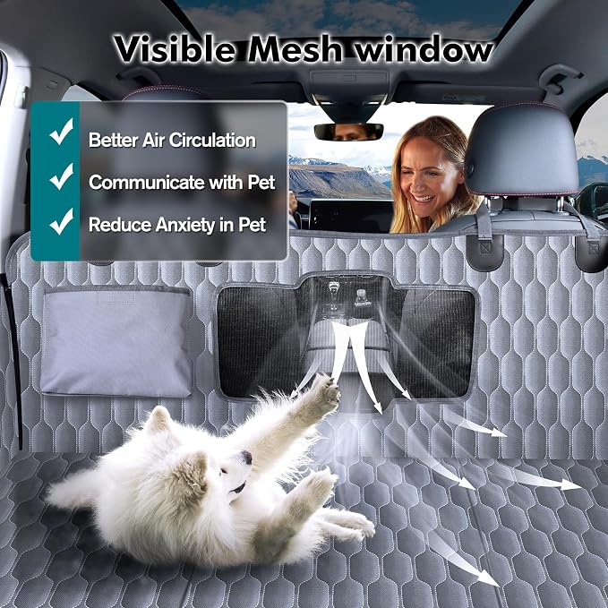Chumajor L Back Seat Extender for Dogs,Hard Bottom,Waterproof,400 lb,Grey | Protects Seats from Dirt, Hair & Scratches While Giving Dogs More Space to Relax - Image 6