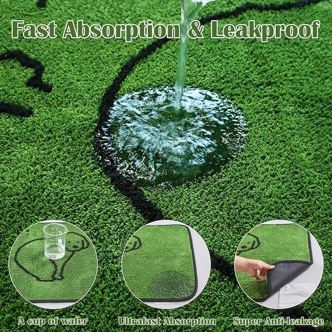Qeils Reusable Puppy Pads , Washable Pee Pads for Dogs 36" x 24" 2 Pack | Super Absorbent & Leakproof Potty Training Pads, Plush Grass-Look With Non-Slip Backing For Crates, Playpens & Small Pets - Image 2