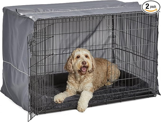 New World Pet Products Dog Crate Comfort Kit, Matching Dog Crate Cover & Dog Bed to Make Your Dog's Crate Their Home, Fits 48-Inch Long Dog Crates, Dog Crate Not Included by NewWorldPetProducts