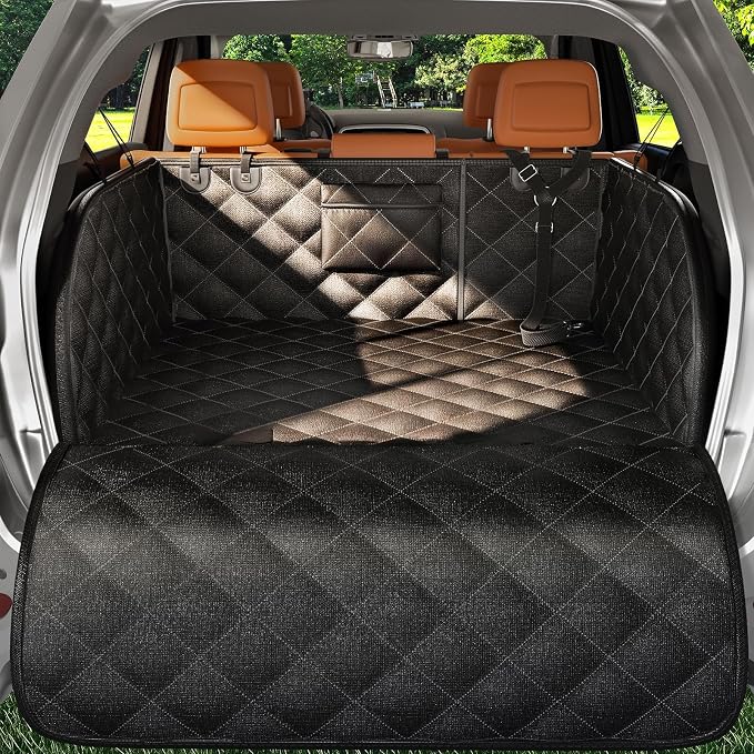 Zanch SUV Cargo Liner for Dogs, 3D Protection, Padded Sides & Bumper Flap | Waterproof, Durable, and Resistant to Scratches and Chewing; Easy to Install, Fold, Store, Wipe Clean, or Machine Wash. by Zanch