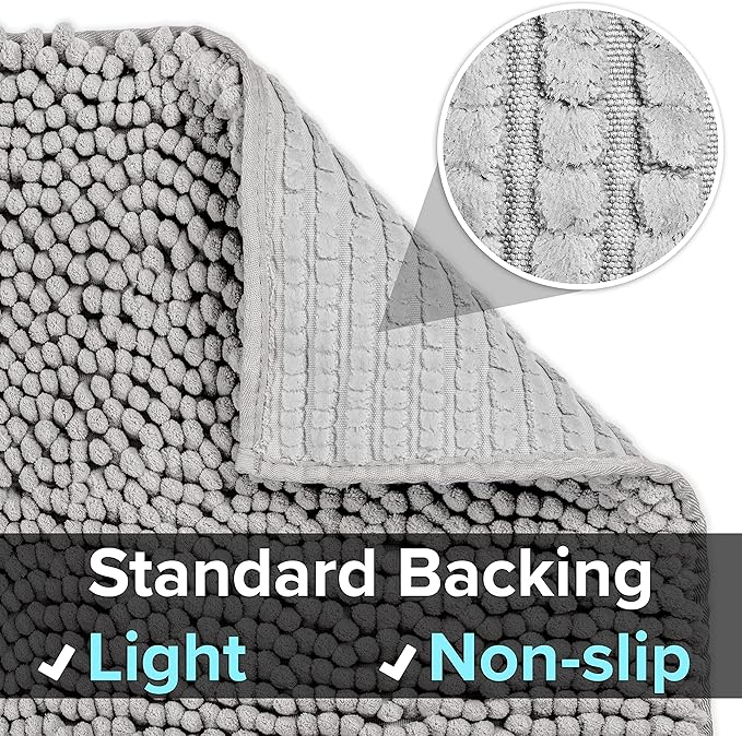 CatGuru Cat Litter Mat, Medium, Extra Large, XXL, Waterproof Litter Box Mat, Non Slip Kitty Litter Mat, Machine Washable Litter Trapping Mat, Soft Litter Tray, Cat Stuff (XL, Grey/Standard) - Image 3