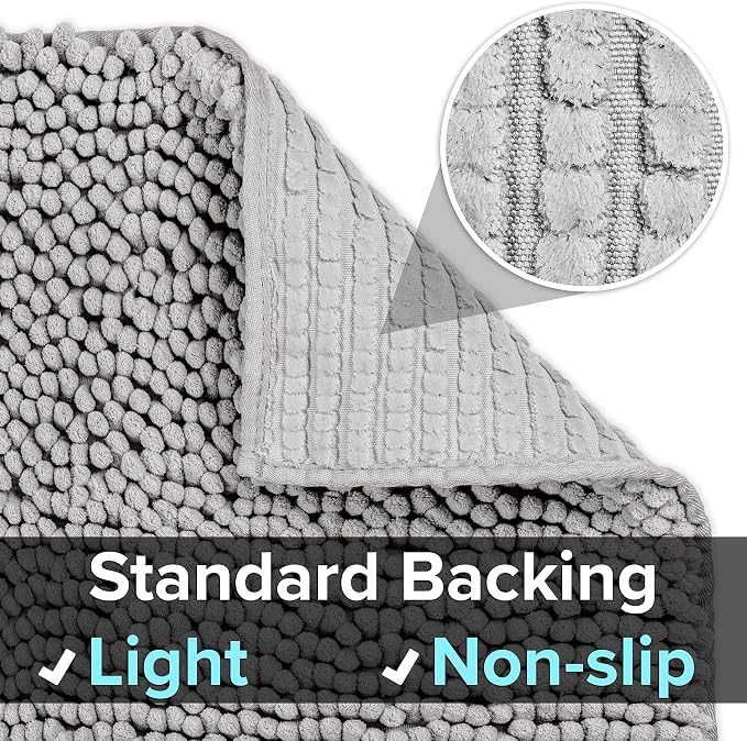 CatGuru Cat Litter Mat, Medium, Extra Large, XXL, Super Absorbent Litter Box Mat for Cats, Non Slip Trapping Mats, Machine Washable Kitty Trapping Pad, Cat Stuff (XXL, Grey/Standard) - Image 3