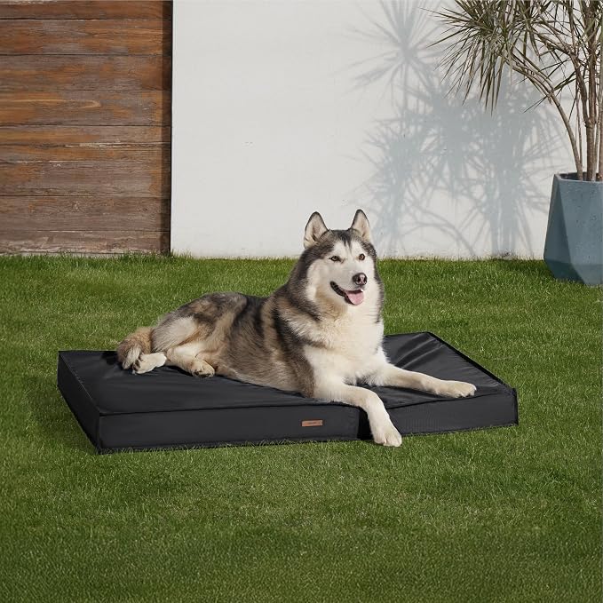LE SURE Outdoor Waterproof XXL Dog Bed,Orthopedic Pet Mat,48x30In | Crate Pad for Dogs with Oxford Fabric Surface,Removable Washable Cover,Egg Foam Kennel Pads,Non slip Bottom,Black - Image 5