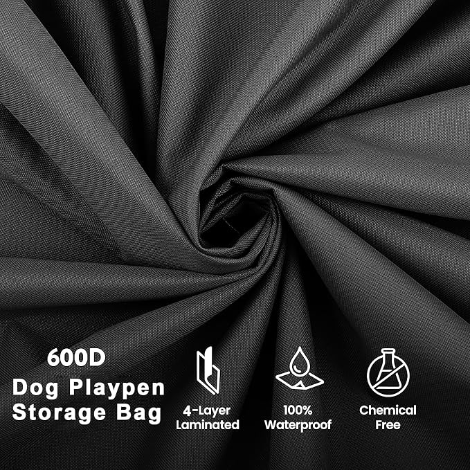 40" Dog Playpen Storage Bag, Suitable for Foldable Exercise Pet Playpens, Dog Fence Travel Bag with Handles for Camping and RV Trip, Waterproof Oxford Fabric - Image 3