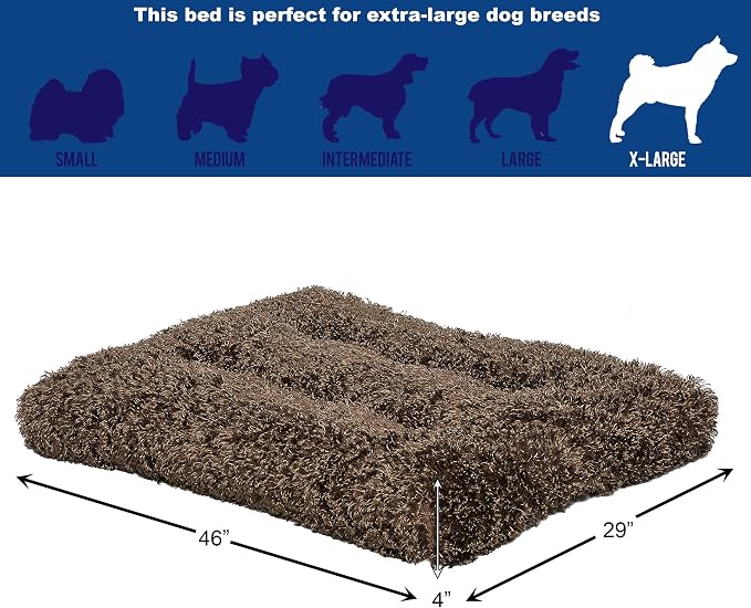 MidWest Homes for Pets XL QuietTime Deluxe Coco Chic Pet Bed, Ultra-Soft & Overstuffed, Machine Washable, Fits 48-inch Crate - Image 4