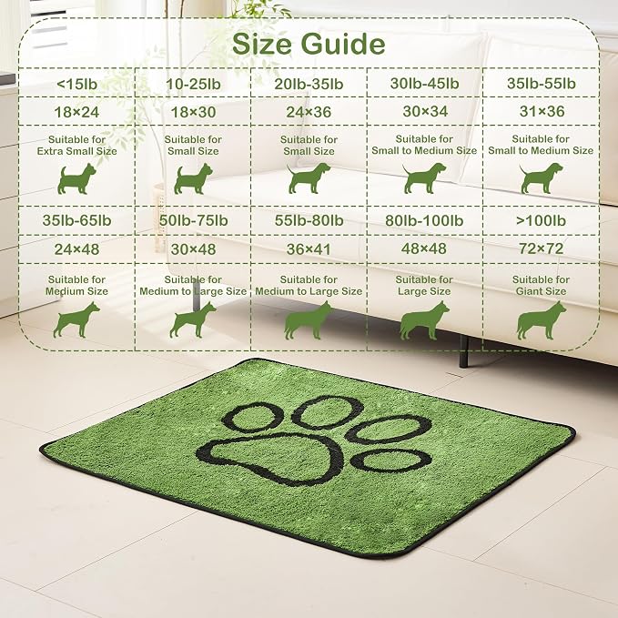 Qeils Reusable Dog Pee Pads, Washable Puppy Pads, Leak-Proof 36"x41" 2 Pack | Super Absorbent And Non-Slip Potty Training Pads, Soft Paw Print Plush Design, Ideal For Crates, Couch, Car Seats & Pet Beds - Image 2