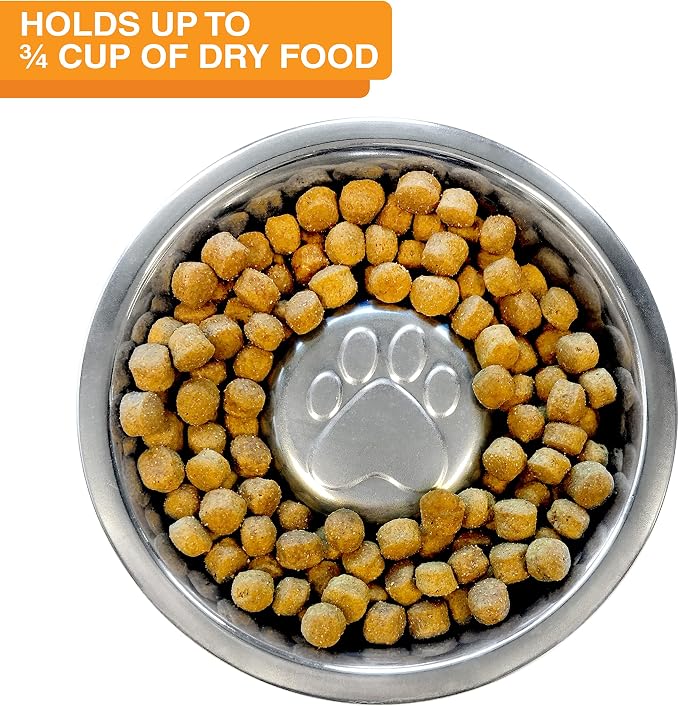 Neater Feeder Express Mess Proof Dog Bowls Elevated for Small Breed – Made in USA – No Spill Raised Slow Feeder Elevated Dog Bowl Stand, Stainless Steel Food and Water Bowl Set, Grey - Image 7