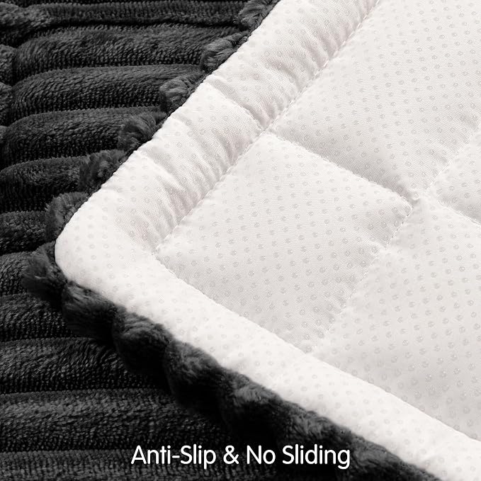 SUBRTEX Couch Cover for Dogs, Non-Slip Sofa Mat Washable, Thick Sofa Slipcover Cushion Protector Pet-Friendly (Black, 27.6"x59.1") - Image 6