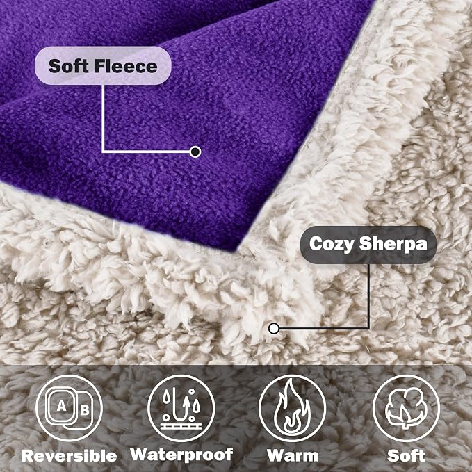Kritter Planet Waterproof Pet Blanket, Reversible Throw for Dogs and Cats | 50 x 60 Inch, Washable Sofa and Bed Protector, Shields Furniture from Fur, Dirt, Scratches and Everyday Spills - Image 4
