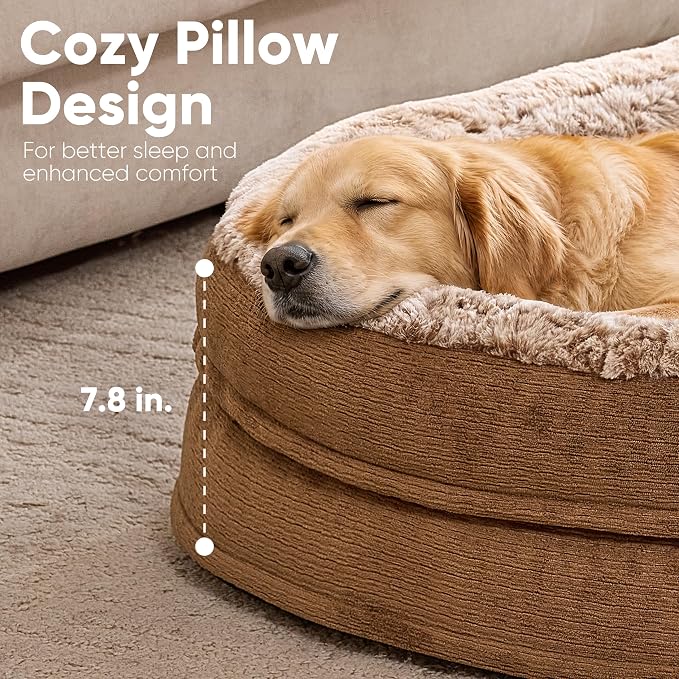 FUKUMARU X-Large Thickened Dog Couch Bed, Orthopedic, Waterproof & Washable | Heavy Duty Dog Sofa with 4" Extra-Thick Egg-Crate Foam, Relieves Joint Pressure, Fully Removable, Fits Extra-Large Dogs - Image 4