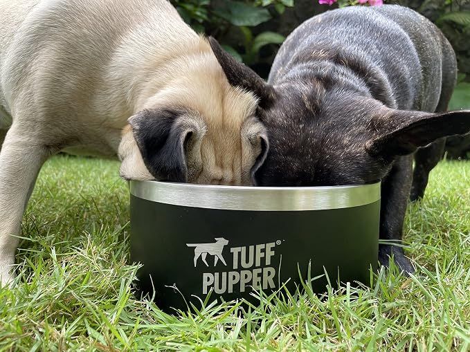 Tuff Pupper 100 oz Heavy Duty Insulated Stainless Steel Dog Bowl for Large Dogs, Non-Slip Base, Dishwasher Safe - Image 8
