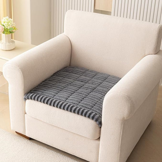 MEETSKY Chair Cover Non Slip Couch Cover, Soft Couch Armrest Covers for Sofa Pet Friendly, Thick Couch Protector Recliner Chair Arm Protector Washable, Dark Grey, 27.6" x 27.6" by MEETSKY