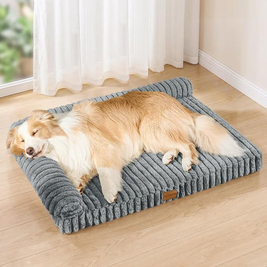 Orthopedic Calming Large Dog Bed Pet Sofa Bed 36''X24''Sage Grey | 2-Sided Pet Couch Large Sized Dog, Soft Egg-Crate Foam Dog Mat, Waterproof Removable Washable Cover, Nonskid Bottom Cat Bed by Unknown