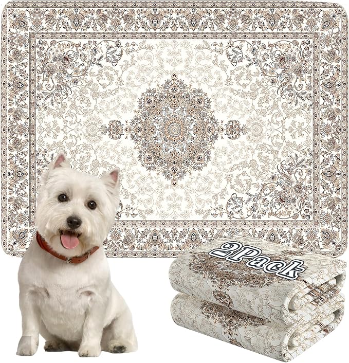 Dogcator Washable Pee Pads for Dogs, 2 Pack Reusable Puppy Training Pads. 36''x48'' Super Absorbent Dog Rugs, Non-Slip and Leakproof Pee Mat for Dogs, Whelping Pads for Crates and Floors by Dogcator