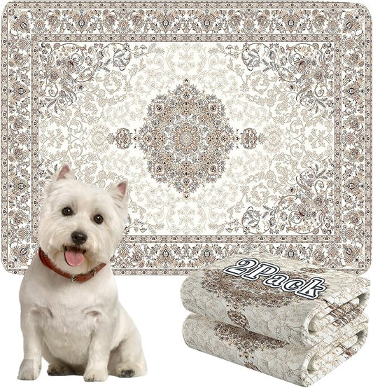 Dogcator Washable Pee Pads for Dogs, 2 Pack Reusable Puppy Training Pads. 36''x48'' Super Absorbent Dog Rugs, Non-Slip and Leakproof Pee Mat for Dogs, Whelping Pads for Crates and Floors by Dogcator