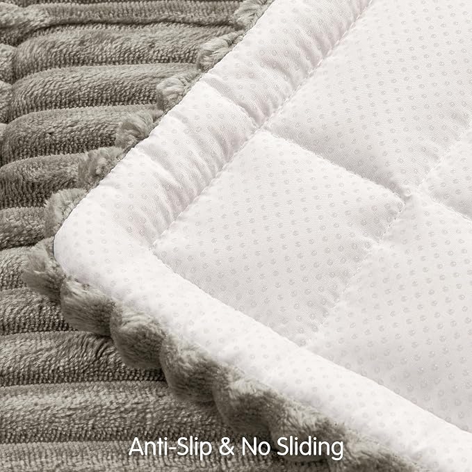 SUBRTEX Couch Cover for Dogs, Non-Slip Sofa Mat Washable, Thick Sofa Slipcover Cushion Protector Pet-Friendly (Light Gray, 27.6"x82.7") - Image 6