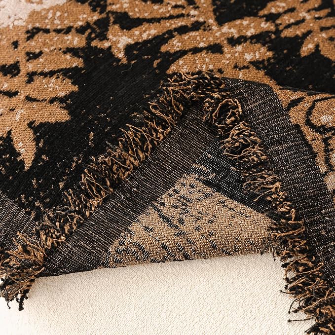 STACYPIK Vintage Camel Patchwork Couch Cover Farmhouse Floral Sofa Cover | Soft Durable, Non Slip, For 3 Cushion Couch/Sectional, Jacquard Pets Couch Protector for Sectional Chenille Washable-71X150IN - Image 9