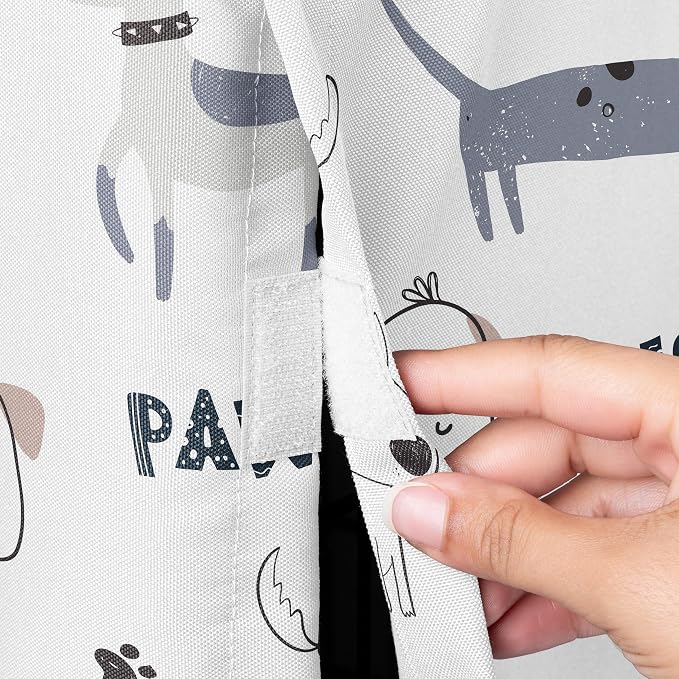 Sweet Jojo Designs 42in. Medium/Large Dog Crate Cover (Cartoon Puppy Print) Pet Cage, Kennel Covers (Neutral, Modern, Bulldog, Wiener Doggy, Paws, Whimsical, Playful, Woof, Dachshund, Blue, Taupe) - Image 3