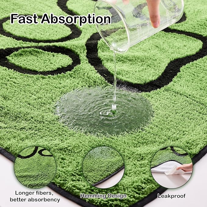 Qeils Reusable Dog Pee Pads, Washable Puppy Pads, Leak-Proof 30"x34" 4 Pack | Super Absorbent And Non-Slip Potty Training Pads, Soft Paw Print Plush Design, Ideal For Crates, Couch, Car Seats & Pet Beds - Image 5