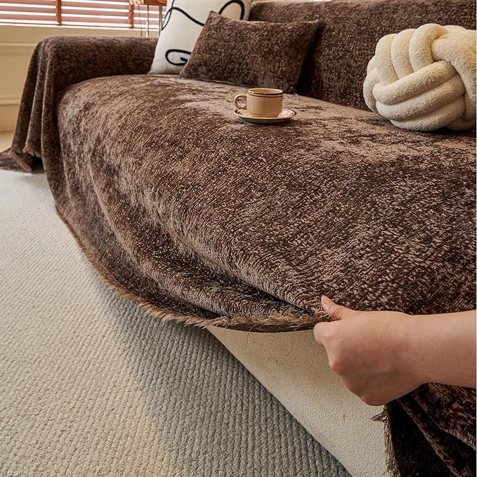 Couch Protector for Dogs,71"x91"Washable Sofa Slipcover,Coffee - Image 5