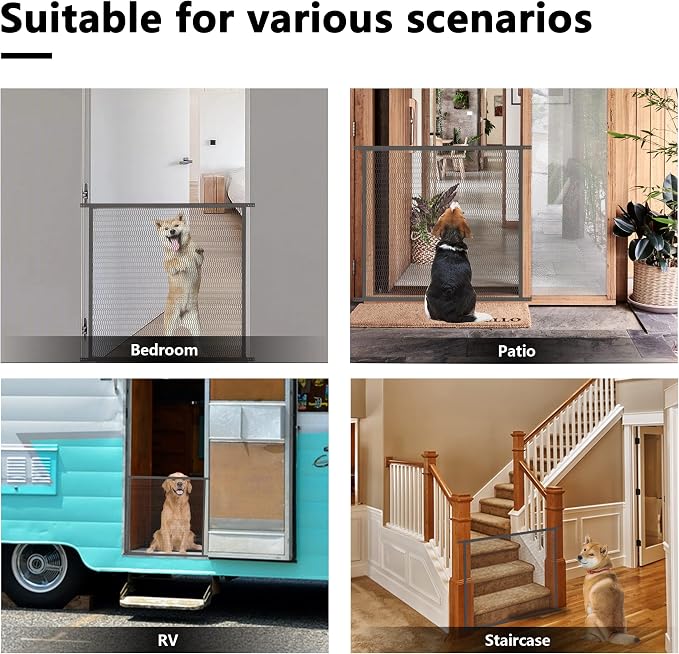 Guardian Steel Pet Grille Screen Door Protector for Dogs Pets Cats Scratch Protector Replacement (Bronze, 30 inch) Screen Door Guard Pet Proof Rv Screen Door Grill Guards - Image 4