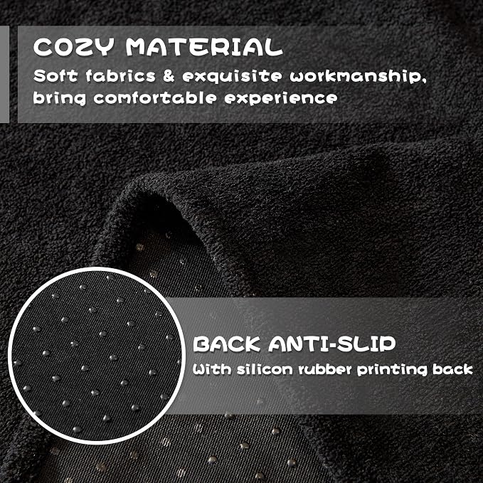 MYSKY HOME Black Couch Covers for Sectional Sofa, Love Seat Covers, Couch Covers for Dogs Washable Couch Cover Banket Modern Sofa Slipcovers, Super Soft Sofa Towel for Kids, Pets, 71" x 102" - Image 7