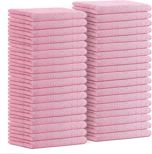 Avalon Towels Microfiber Cleaning Cloths (Value Pack of 36) - Size 16 x 16 Inches, Highly Absorbent Cleaning Rags, Lint Free, Reusable and Washable, Microfiber Towels for Cars by AvalonTowels