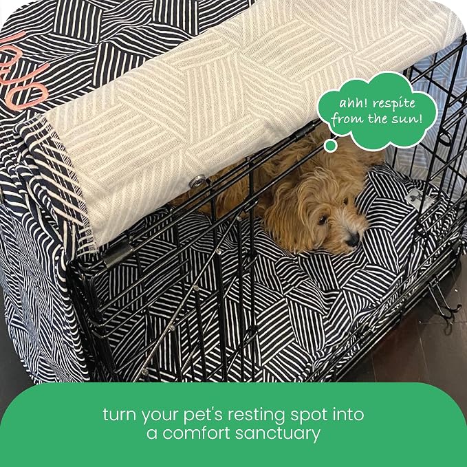 Molly Mutt Rough Gem Dog Crate Cover, 100% Cotton Canvas Cover with 2 Roll-Up Panels, Ideal for Dog or Cat Crate, Durable, Washable, and Free of Harmful Chemicals, 30" x 19" x 21" - Image 7