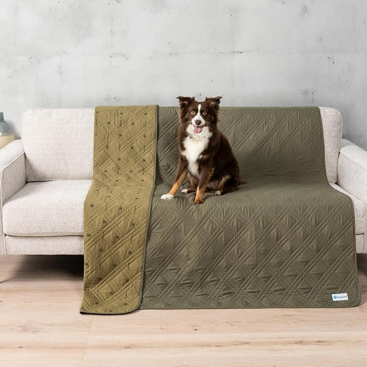 PetAmi Waterproof Couch Cover for Dogs, Non-Slip Leakproof Sofa Furniture Protector for Pet Cat, Machine Washable Bed Blanket for Car Seat, 30x70 Green by PetAmi