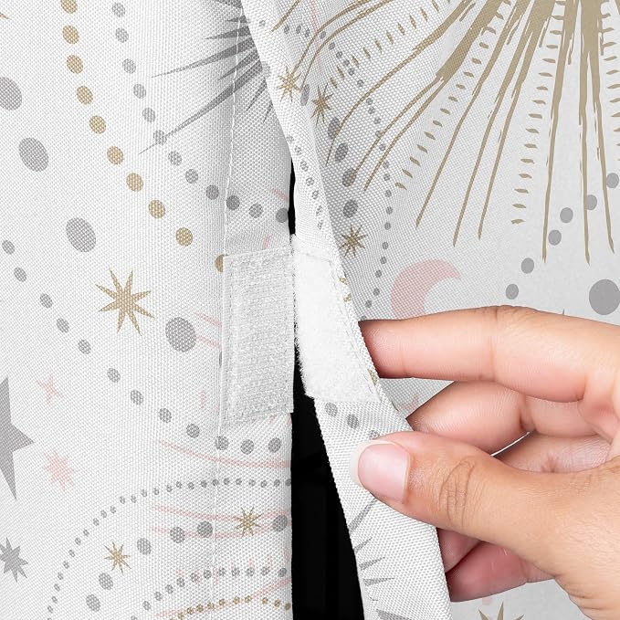 Sweet Jojo Designs 36in. Medium Dog Crate Cover (Boho Star and Moon) Pet Cage, Kennel Covers (Shabby Chic, Bohemian, Celestial, Sky, Stars & Moons, Cosmic, Starburst, Mystical, Blush Pink, Gold, Grey) - Image 3