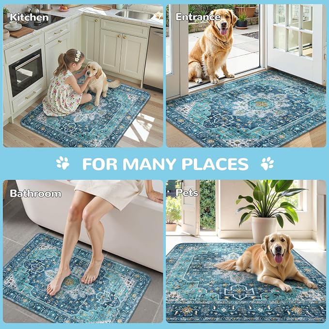 Lahome Super Absorbent & Leakproof Washable Dog Pee Pads - 2 Pack Value Set - Waterproof, Non-Slip Reusable Pads for Puppy Training, Crates & Whelping (24"x24", Blue) - Image 4