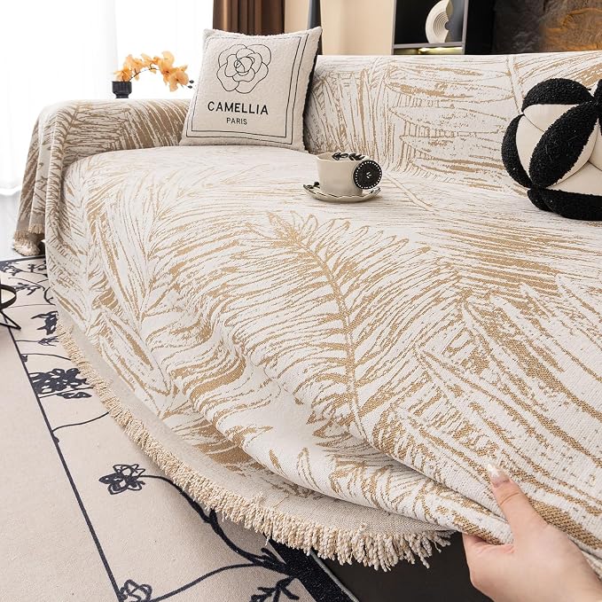 ROOMLIFE Couch Cover Boho Sofa Covers for 3 Cushion Couch Washable | Furniture Protector Sofa Couch Cover for Dogs, Soft Breathable Sofa Slipcover, Couch Throw Blankets with Tassels 71''X150'' - Image 7