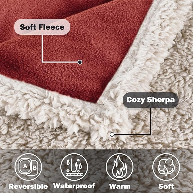 Kritter Planet Waterproof Reversible Pet Blanket for Dogs and Cats | 60 x 80 Inch, Waterproof Cover for Sofa and Bed, Washable Protection Against Fur, Dirt, Scratches and Everyday Messes - Image 4