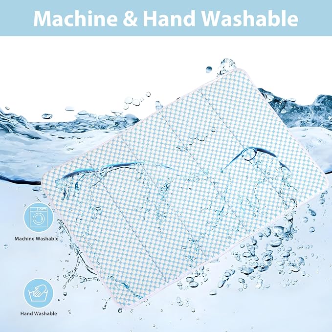 Dog Cooling Mat for Large Dogs – 30"x20" Orthopedic Memory Foam Pad for Summer, Hot Weather & Joint Relief | Washable, Non-Slip Crate Mat for Senior Dogs, Travel & Home (Blue) - Image 3