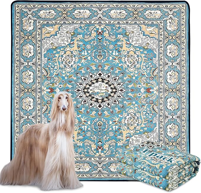 Qeils Washable Pee Pads for Dogs, Reusable Puppy Pads 72"x 72" Extra Large | Leak-Proof, Super Absorbent Potty Training Pads With Non-Slip Backing For Crates, Floor, Playpen, Whelping & Furniture by Qeils
