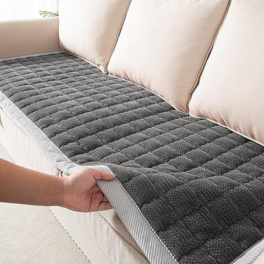 Couch Cover for Dogs Washable,Non-Slip Fuzzy Sofa Covers for Pets | Thick Soft Furniture Protector Fits Loveseat & Sectional,Against Fur&Dirt(Dark Gray, 1pc/27.6"x82.7"/Seat Cover) by Unknown