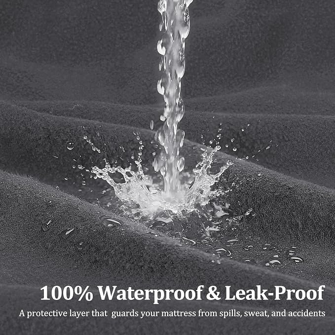 Catalonia Waterproof Bed Blanket, Washable Reversible Furniture Protector | Grey/Grey Double-Sided Fleece, Leakproof Protection for Bed, Sofa and Couch, Resists Spills, Stains and Everyday Messes - Image 2