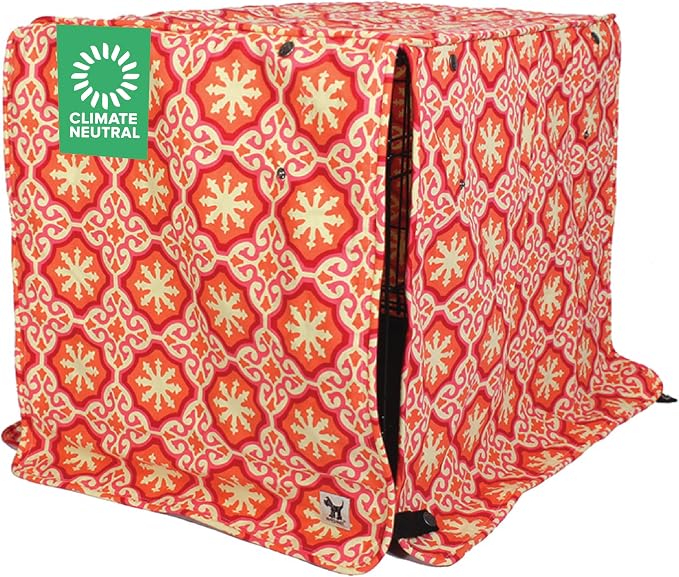 Molly Mutt Papillon Dog Crate Cover, 100% Cotton Canvas Cover with 2 Roll-Up Panels, Ideal for Dog or Cat Crate, Durable, Washable, and Free of Harmful Chemicals, 30" x 21" x 24" by MollyMutt