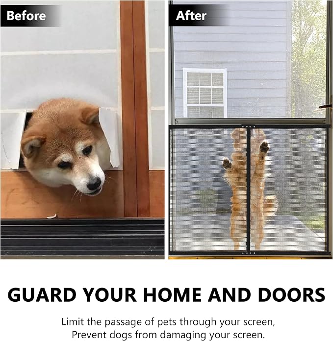 Guardian Steel Pet Grille Screen Door Protector for Dogs Pets Cats Scratch Protector Replacement RV Screen Door Guard Pet Proof Screen Door (Black, 48 Inch) - Image 3
